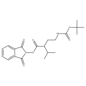 1,3-dioxo-2,3-dihydro-1H-isoindol-2-yl 2-(2-{[(tert-butoxy)carbonyl]amino}ethyl)-3-methylbutanoate Structure