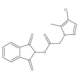 1,3-dioxo-2,3-dihydro-1H-isoindol-2-yl 2-(4-chloro-5-methyl-1H-pyrazol-1-yl)acetate Structure