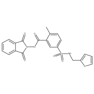 1,3-dioxo-2,3-dihydro-1H-isoindol-2-yl 5-{[(furan-2-yl)methyl]sulfamoyl}-2-methylbenzoate结构式