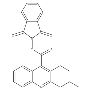 1,3-dioxo-2,3-dihydro-1H-isoindol-2-yl 3-ethyl-2-propylquinoline-4-carboxylate结构式