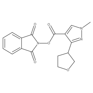 1,3-dioxo-2,3-dihydro-1H-isoindol-2-yl 1-methyl-3-(oxolan-3-yl)-1H-pyrazole-4-carboxylate Structure