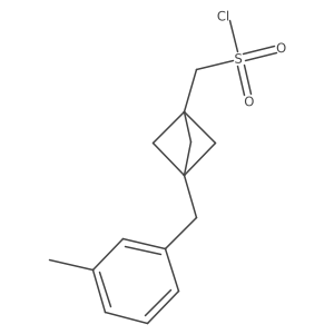 [3-[(3-Methylphenyl)methyl]-1-bicyclo[1.1.1]pentanyl]methanesulfonyl chloride Structure