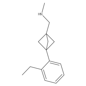 1-[3-(2-Ethylphenyl)-1-bicyclo[1.1.1]pentanyl]-N-methylmethanamine Structure