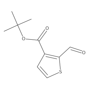 tert-Butyl 2-formylthiophene-3-carboxylate结构式