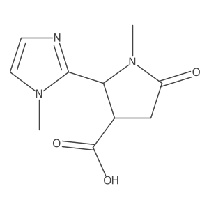 (2S,3S)-1-Methyl-2-(1-methylimidazol-2-yl)-5-oxopyrrolidine-3-carboxylic acid Structure