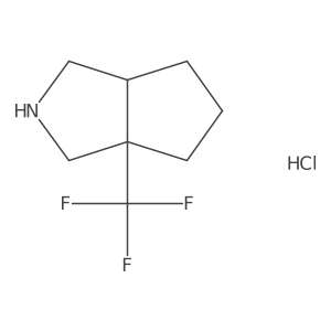 (3aS,6aS)-3a-(Trifluoromethyl)octahydrocyclopenta[c]pyrrole hydrochloride结构式
