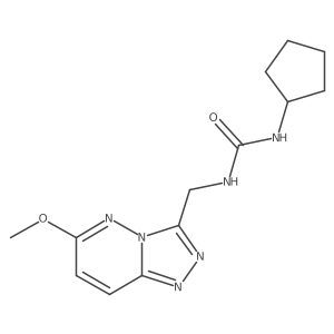 1-Cyclopentyl-3-({6-methoxy-[1,2,4]triazolo[4,3-b]pyridazin-3-yl}methyl)urea结构式