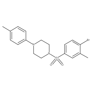 1-(4-Bromo-3-methylbenzenesulfonyl)-4-(4-methylphenyl)piperazine结构式
