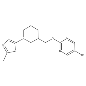 5-Bromo-2-{[1-(5-methyl-1,3,4-thiadiazol-2-yl)piperidin-3-yl]methoxy}pyrimidine结构式