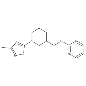 2-{[1-(3-Methyl-1,2,4-thiadiazol-5-yl)piperidin-3-yl]methoxy}pyrimidine结构式
