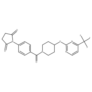 1-[4-(4-{[4-(Trifluoromethyl)pyrimidin-2-yl]oxy}piperidine-1-carbonyl)phenyl]pyrrolidine-2,5-dione Structure