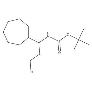 tert-butyl N-(1-cycloheptyl-3-hydroxypropyl)carbamate Structure