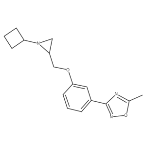 3-[3-[(1-Cyclobutylaziridin-2-yl)methoxy]phenyl]-5-methyl-1,2,4-oxadiazole Structure