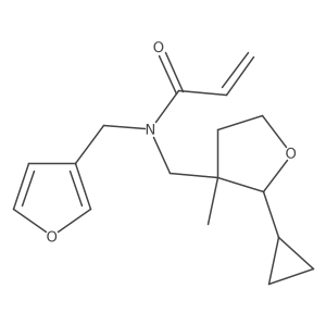 N-[(2-Cyclopropyl-3-methyloxolan-3-yl)methyl]-N-(furan-3-ylmethyl)prop-2-enamide Structure