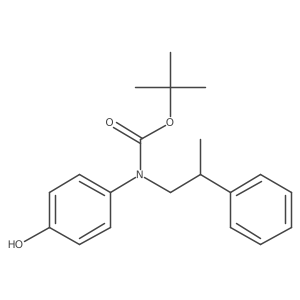 tert-butyl N-(4-hydroxyphenyl)-N-(2-phenylpropyl)carbamate结构式