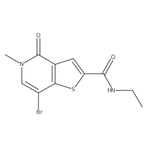 7-bromo-N-ethyl-5-methyl-4-oxo-4,5-dihydrothieno[3,2-c]pyridine-2-carboxamide结构式