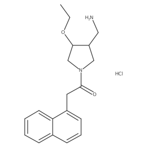 1-[(3R,4S)-3-(Aminomethyl)-4-ethoxypyrrolidin-1-yl]-2-naphthalen-1-ylethanone;hydrochloride结构式
