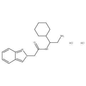 N-(2-amino-1-cyclohexyl-ethyl)-2-indazol-2-yl-acetamide;dihydrochloride结构式