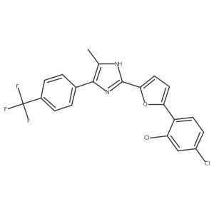 2-[5-(2,4-Dichlorophenyl)furan-2-yl]-5-methyl-4-[4-(trifluoromethyl)phenyl]-1H-imidazole Structure