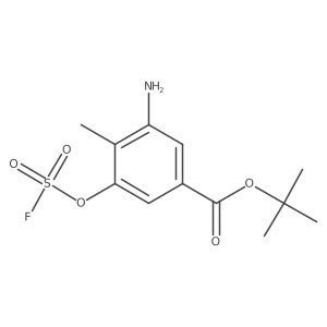 Tert-butyl 3-amino-5-[(fluorosulfonyl)oxy]-4-methylbenzoate结构式