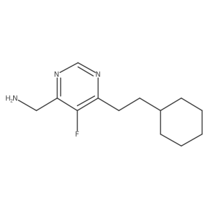 1-[6-(2-Cyclohexylethyl)-5-fluoropyrimidin-4-yl]methanamine Structure