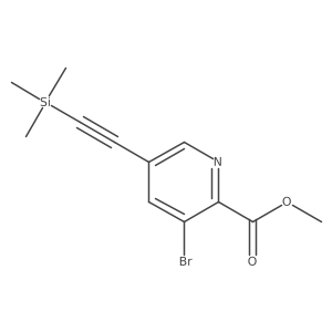 Methyl 3-bromo-5-((trimethylsilyl)ethynyl)picolinate Structure
