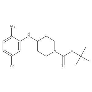 1,1-Dimethylethyl 4-[(2-amino-5-bromophenyl)amino]-1-piperidinecarboxylate结构式
