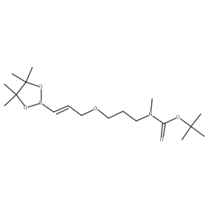 tert-butyl N-methyl-N-[3-[(E)-3-(4,4,5,5-tetramethyl-1,3,2-dioxaborolan-2-yl)allyloxy]propyl]carbamate结构式