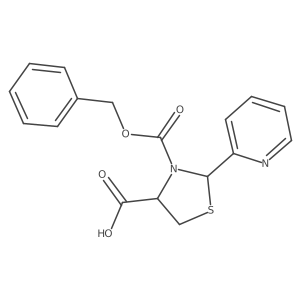 3-[(Benzyloxy)carbonyl]-2-(pyridin-2-yl)-1,3-thiazolidine-4-carboxylic acid结构式