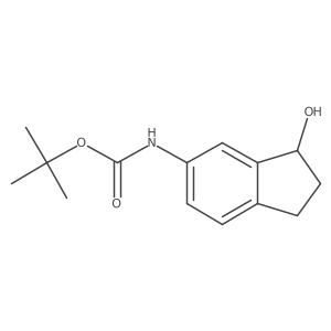 tert-butyl N-(3-hydroxy-2,3-dihydro-1H-inden-5-yl)carbamate Structure