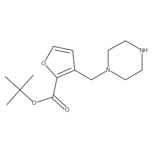 Tert-butyl 3-[(piperazin-1-yl)methyl]furan-2-carboxylate Structure