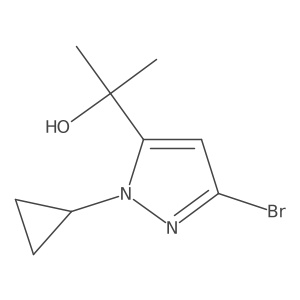 2-(3-bromo-1-cyclopropyl-1H-pyrazol-5-yl)propan-2-ol Structure