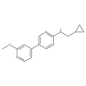 N-(cyclopropylmethyl)-5-(2-methoxypyridin-4-yl)pyrimidin-2-amine Structure