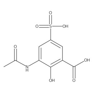 3-Acetamido-2-hydroxy-5-sulfobenzoic acid Structure