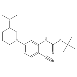 tert-butyl N-{2-cyano-5-[3-(dimethylamino)piperidin-1-yl]phenyl}carbamate Structure