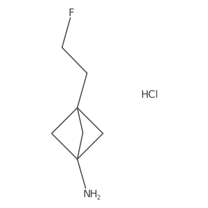 3-(2-Fluoroethyl)bicyclo[1.1.1]pentan-1-amine hydrochloride结构式