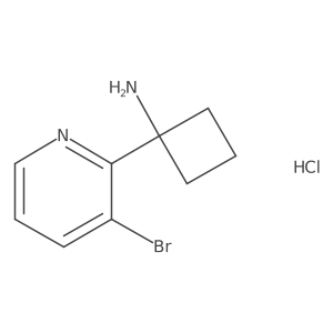 1-(3-Bromopyridin-2-YL)cyclobutan-1-amine hydrochloride结构式
