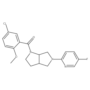 2-[1-(5-Chloro-2-methoxybenzoyl)-octahydropyrrolo[3,4-b]pyrrol-5-yl]-5-fluoropyridine结构式