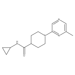 N-cyclopropyl-1-(6-methylpyrazin-2-yl)piperidine-4-carboxamide结构式