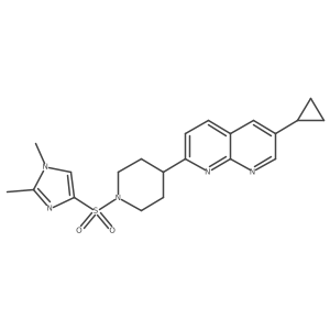 6-cyclopropyl-2-{1-[(1,2-dimethyl-1H-imidazol-4-yl)sulfonyl]piperidin-4-yl}-1,8-naphthyridine Structure