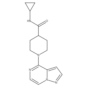 N-Cyclopropyl-1-(pyrazolo[1,5-a]pyrazin-4-yl)piperidine-4-carboxamide结构式