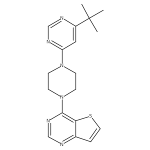 4-Tert-butyl-6-(4-{thieno[3,2-d]pyrimidin-4-yl}piperazin-1-yl)pyrimidine结构式