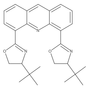 4,5-Bis((S)-4-(tert-butyl)-4,5-dihydrooxazol-2-yl)acridine结构式