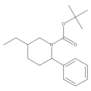 tert-Butyl 5-ethyl-2-phenylpiperidine-1-carboxylate Structure