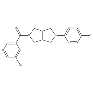 2-[5-(5-Bromopyridine-3-carbonyl)-octahydropyrrolo[3,4-c]pyrrol-2-yl]-5-fluoropyridine结构式