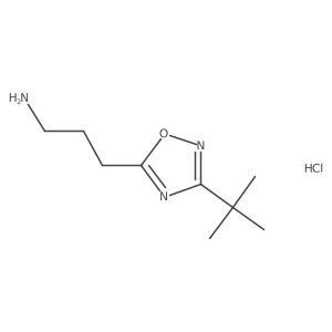 3-(3-Tert-butyl-1,2,4-oxadiazol-5-yl)propan-1-amine hydrochloride Structure