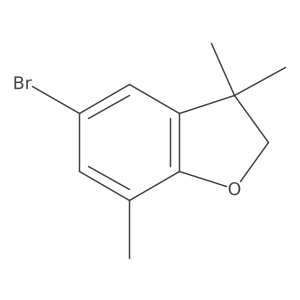 5-Bromo-3,3,7-trimethyl-2,3-dihydro-benzofuran Structure