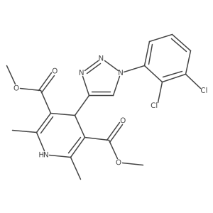 3,5-dimethyl 4-[1-(2,3-dichlorophenyl)-1H-1,2,3-triazol-4-yl]-2,6-dimethyl-1,4-dihydropyridine-3,5-dicarboxylate Structure