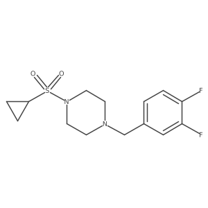 1-(Cyclopropanesulfonyl)-4-[(3,4-difluorophenyl)methyl]piperazine结构式