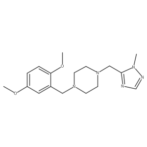 1-[(2,5-dimethoxyphenyl)methyl]-4-[(1-methyl-1H-1,2,4-triazol-5-yl)methyl]piperazine Structure